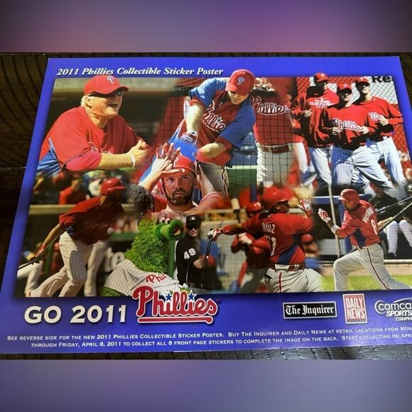 2011 Philadelphia Phillies Collectible Sticker Poster - The Arm Forces Poster - Picture 3 of 8